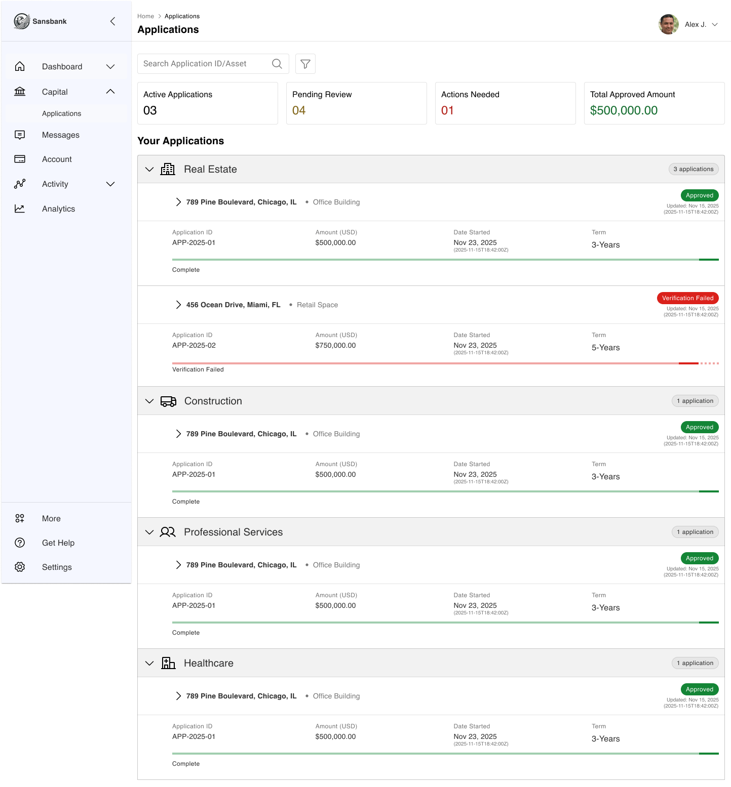 Applications module interface
