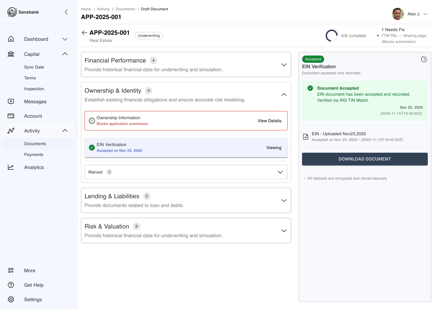 Documents module interface