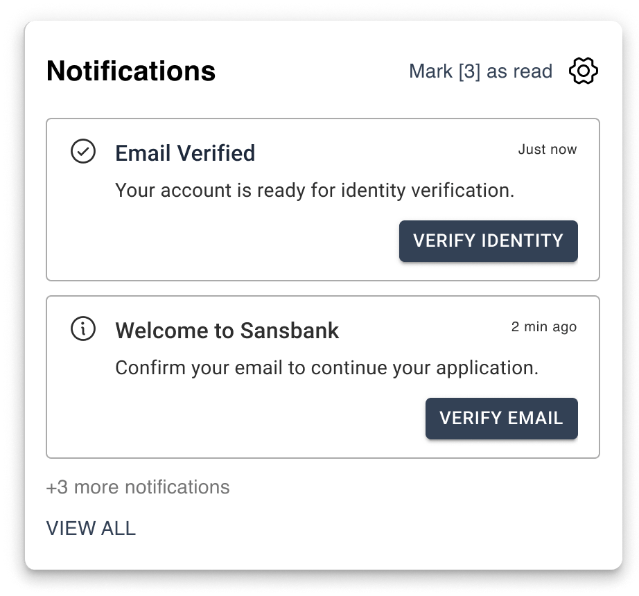 Identity & Verification module interface
